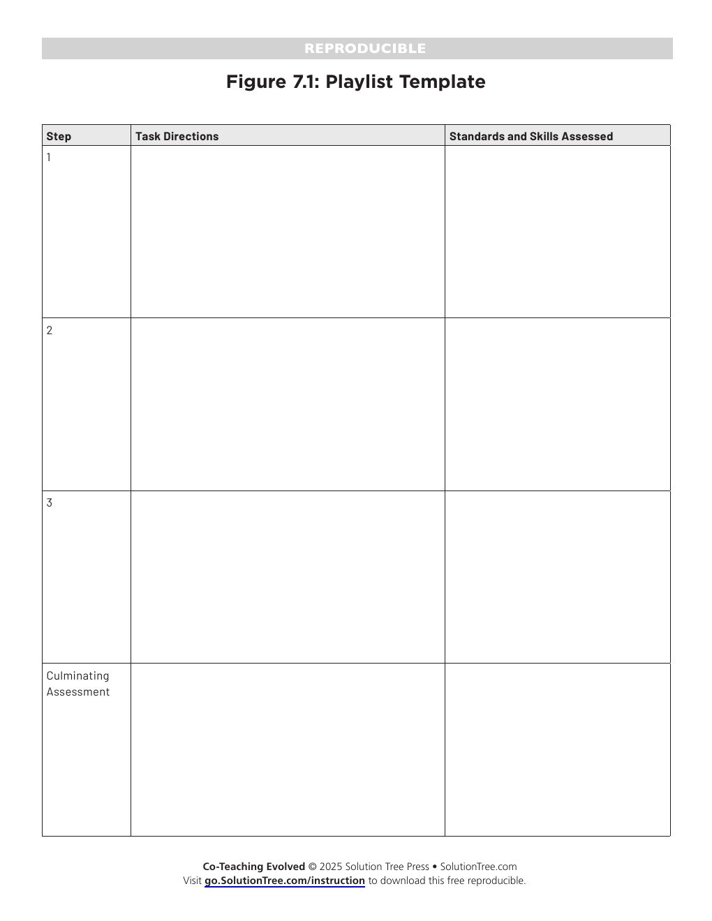 First page preview of Playlist Template