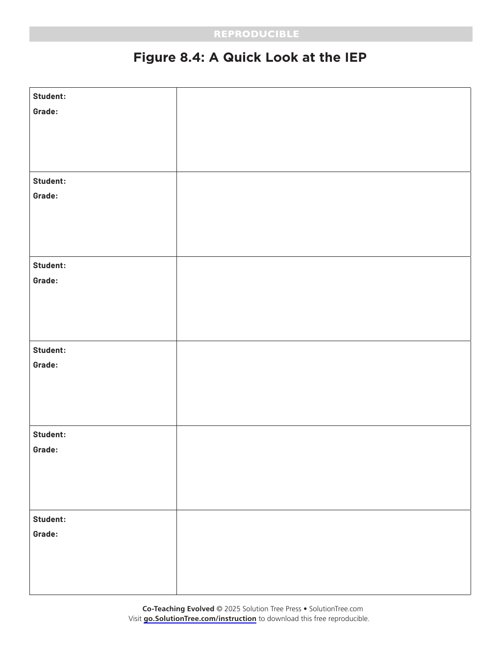 First page preview of A Quick Look at the IEP