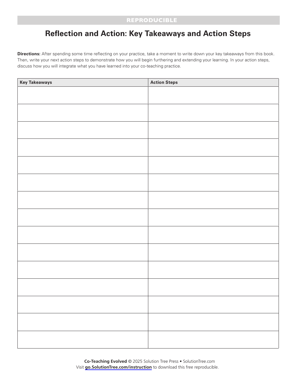 First page preview of Key Takeaways and Action Steps
