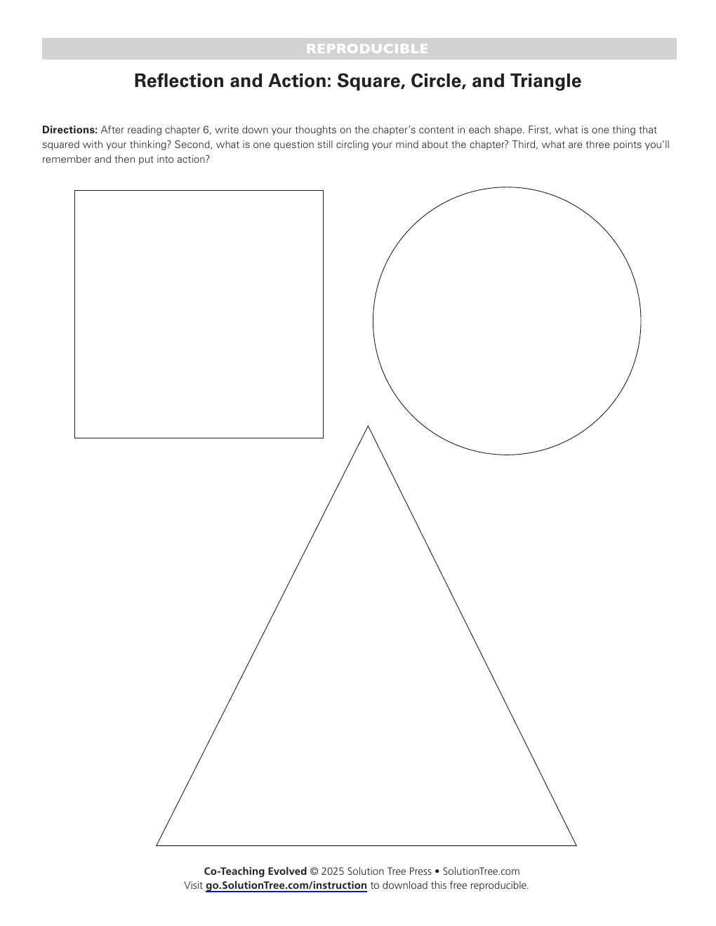 First page preview of Reflection: Square, Circle, and Triangle