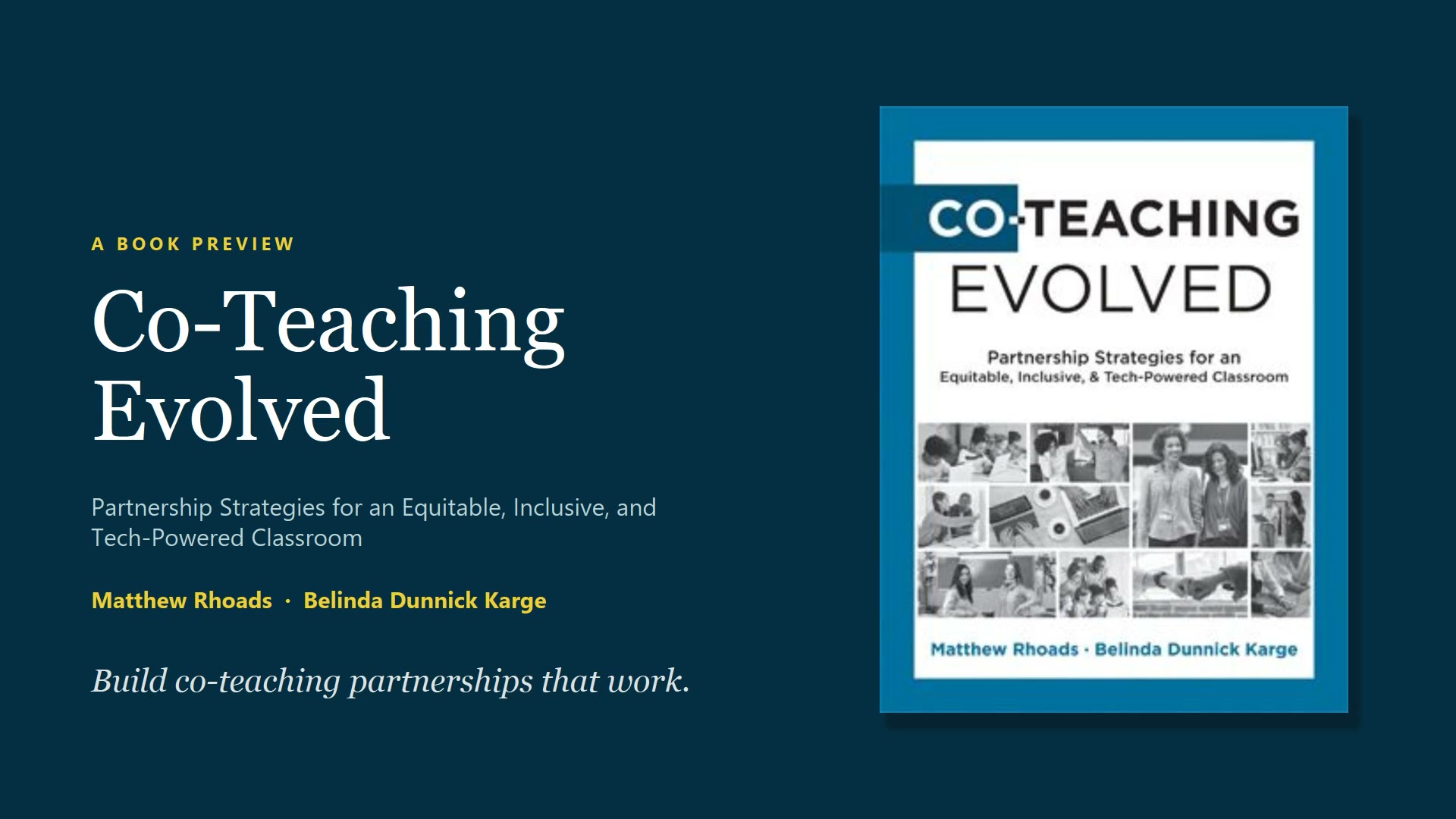 Title card for the Co-Teaching Evolved book preview